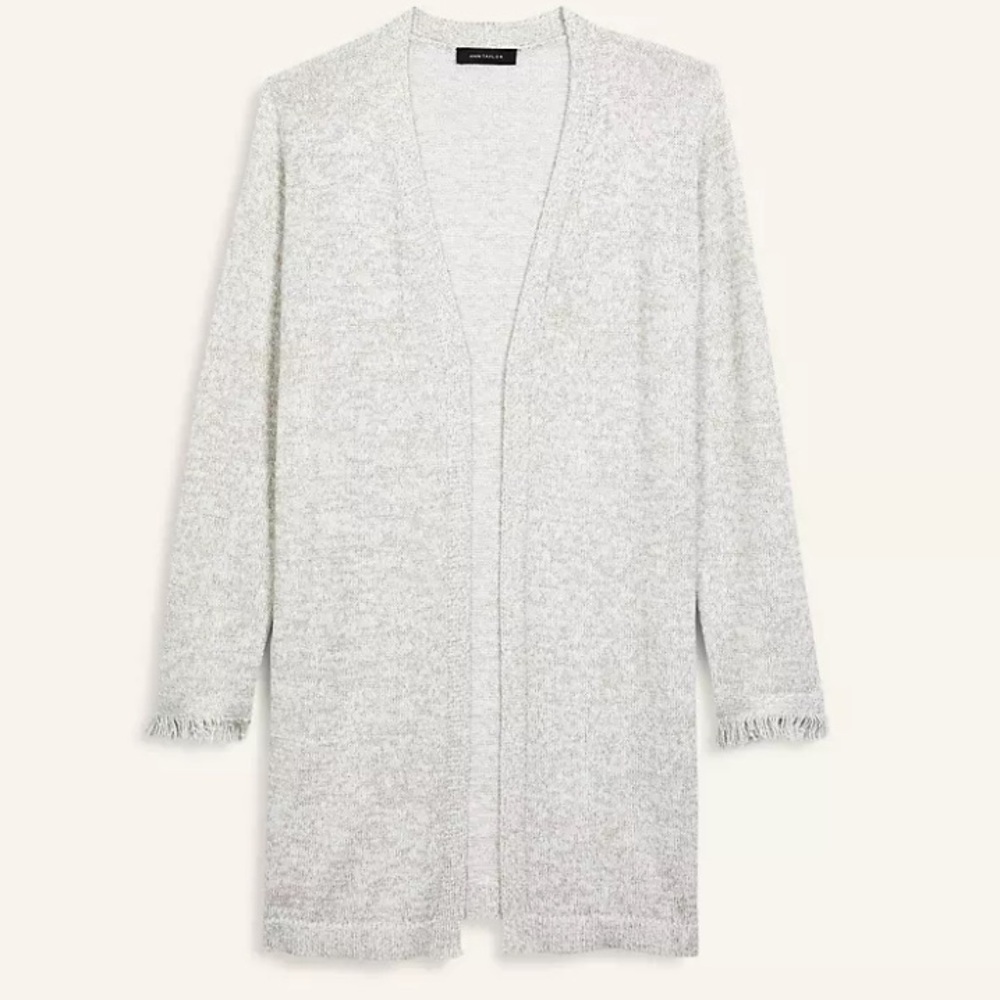 NWOT Ann Taylor Shimmer Fringe Cardigan, Size XS